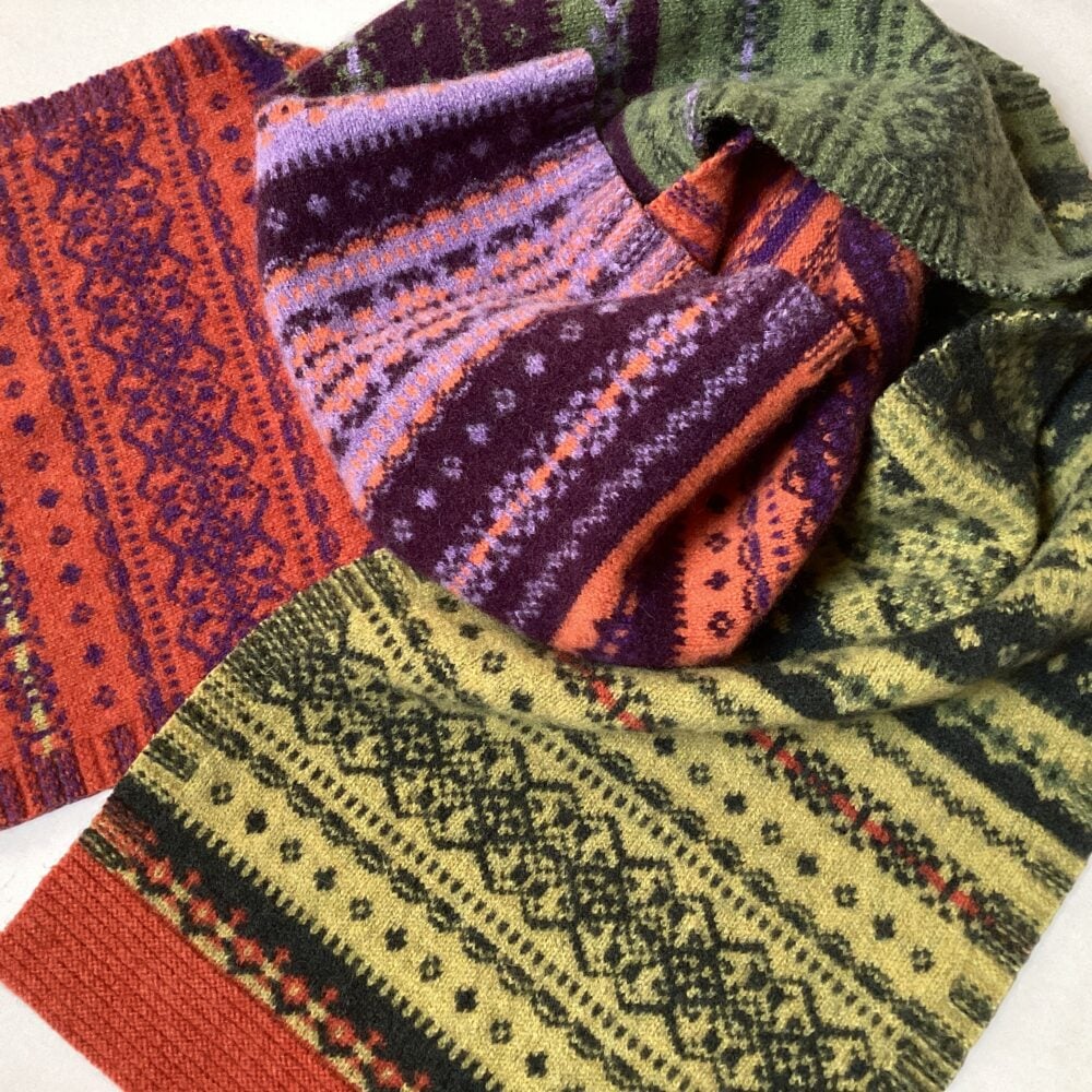Alloa Fairisle Scarf in Copperland