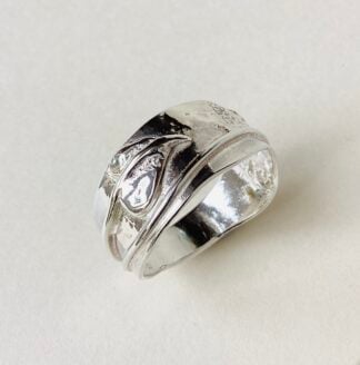 ‘Silver Ring with Leaf’