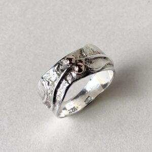 ‘Silver Ring with Leaf’