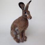 ‘Seated Hare’ Needle Felt Sculpture