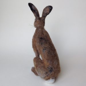 ‘Seated Hare’ Needle Felt Sculpture