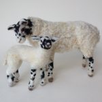 'Ewe and Lamb' Needle Felt Sculpture