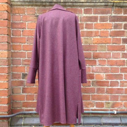 New Edy Coat in Plum Herringbone