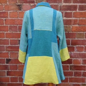 Turquoise & Lime Green Flare Shirt