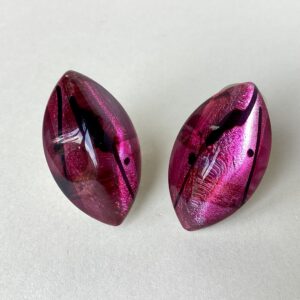 ‘Marquise’ Clips in Pink/Purple
