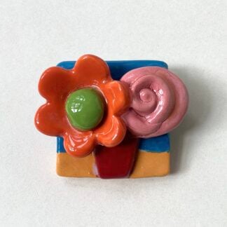 ‘Orange Daisy’ Brooch