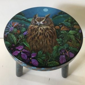 'Owl' Three Legged Stool