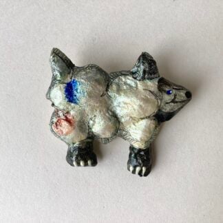 Papier-Mâché Sheep Brooch