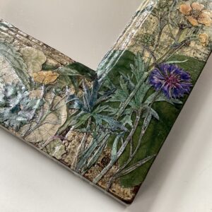 'Blue Moths & Cornflowers Mirror'