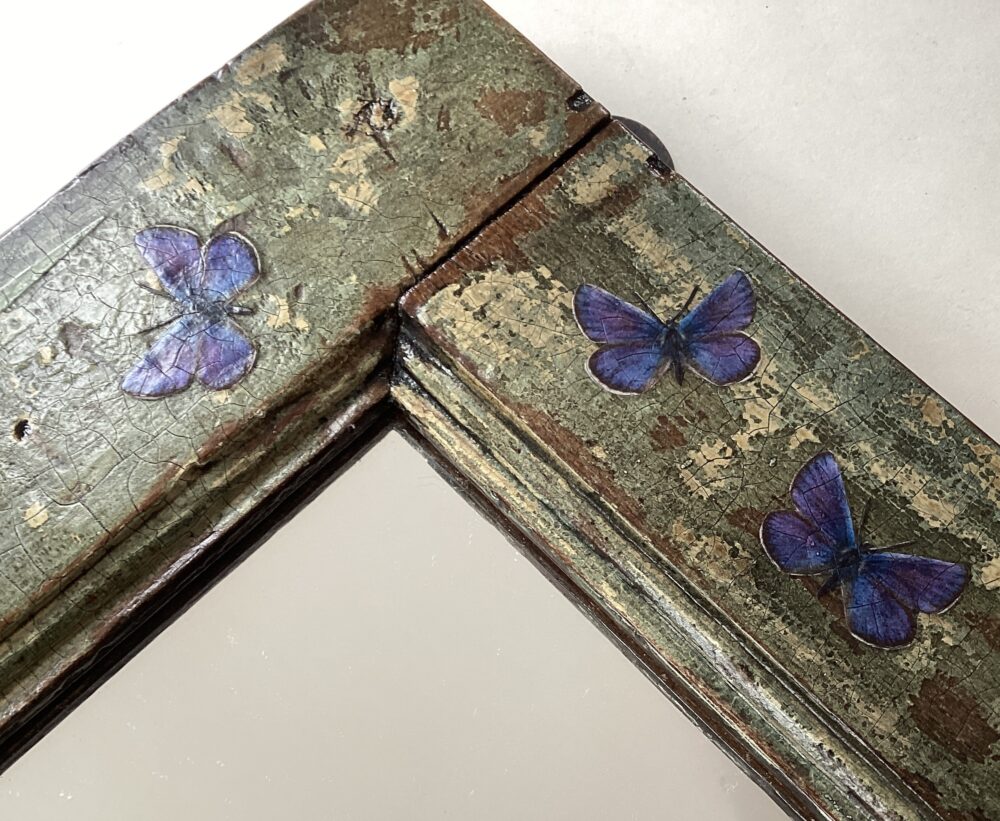 'Blue Moths & Cornflowers Mirror'