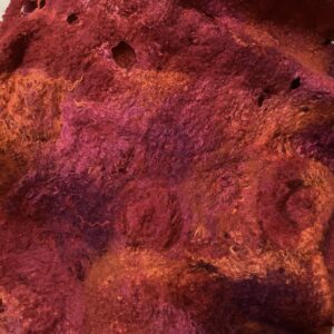 ‘Crimson & Red Lacy Cowl’