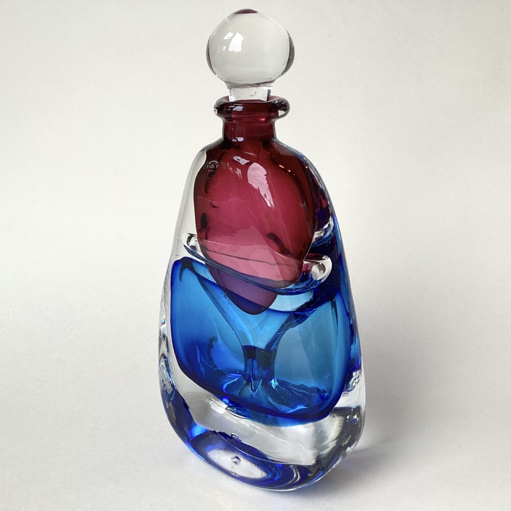 ‘Double Bubble Blue/Cranberry Scent Bottle’