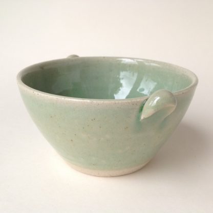 Green Glazed Stoneware Bowl