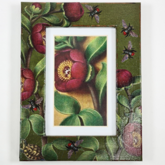 'Peony and Bees' Decoupage Frame