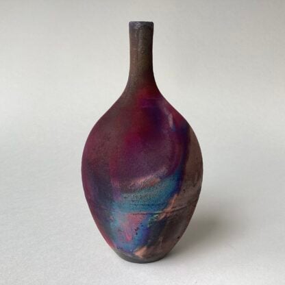 Slim Raku Fired Bottle