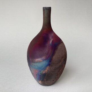Slim Raku Fired Bottle
