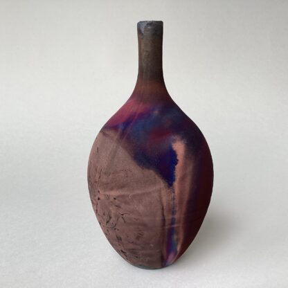 Slim Raku Fired Bottle