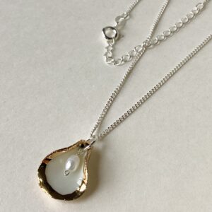 ‘Petal’ Pendant with Pearl