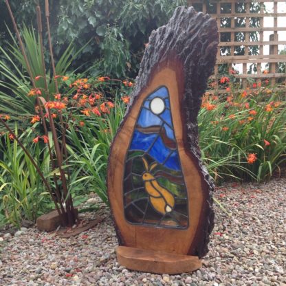 Stained Glass Hare for the Garden