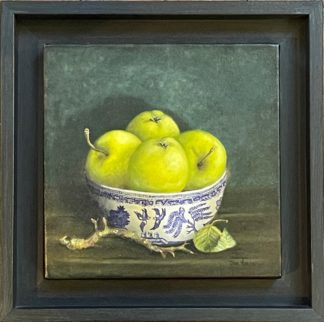 'Apples in Blue & White Bowl'