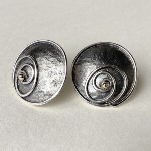 Silver Spiral Studs