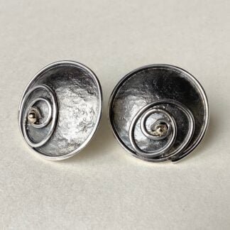 Silver Spiral Studs