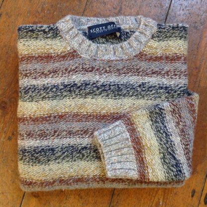 ‘Oatmeal Multi Striped’ Wool Sweater