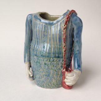 'Red Shoulder Bag' Lady Vase 