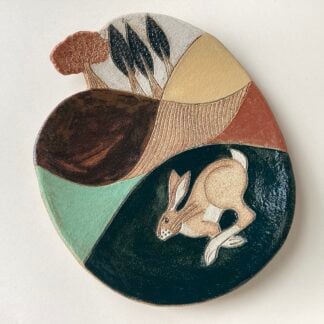 'Running Hare' Autumn Meadow Dish