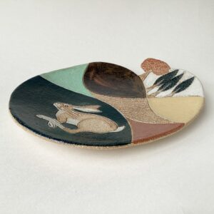 'Running Hare' Autumn Meadow Dish