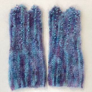 Beaded Wrist Warmers 'Lavender Blue'