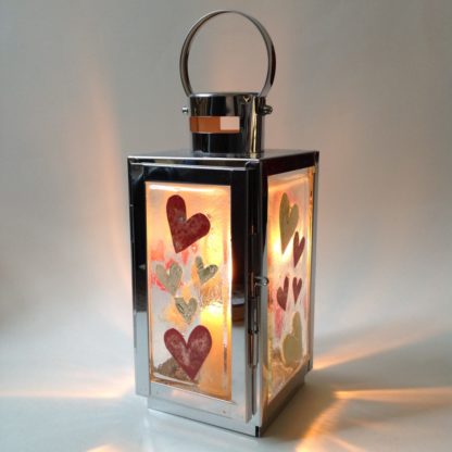 Small Lantern ‘Copper Hearts’