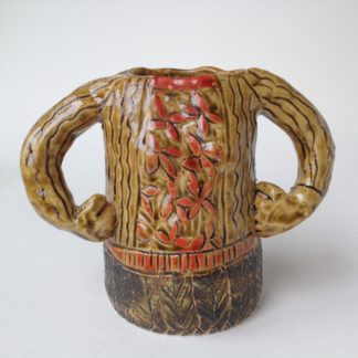 ‘Lady Vase with Rust Floral'