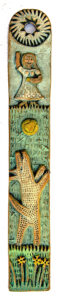 ‘Throwing the Ball’ Ceramic Relief