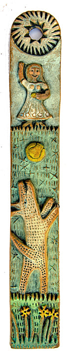 ‘Throwing the Ball’ Ceramic Relief