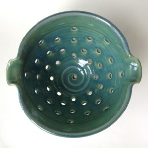 Stoneware Colander in Green