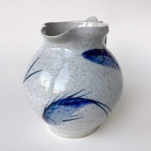 Round Bellied Blue Fishes Jug