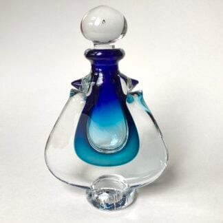 ‘Blue Green Footed Scent Bottle’