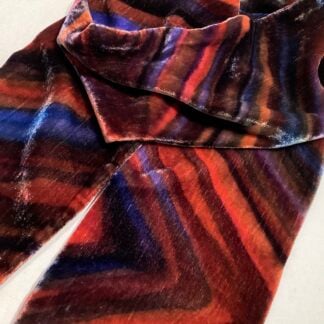 ‘Red Purple Silk Velvet Tippet’