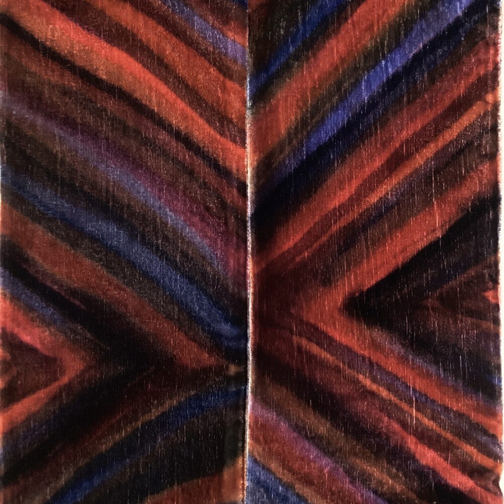 ‘Red Purple Silk Velvet Tippet’