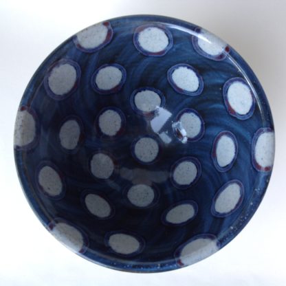 Stoneware Blue Spotted Bowl