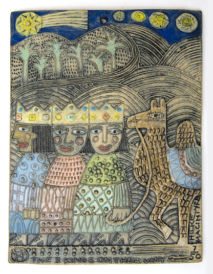 'The 3 Kings on their Way' Ceramic Relief