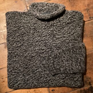 ‘Black & Oatmeal Marl’  Wool  Sweater