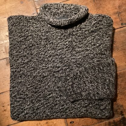 ‘Black & Oatmeal Marl’  Wool  Sweater