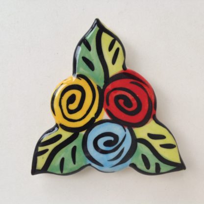 Floral Triangle Brooch