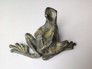 Bronze Sitting Frog