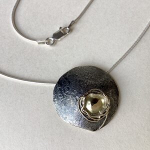 'Oxidised Silver Bird's Nest' Pendant
