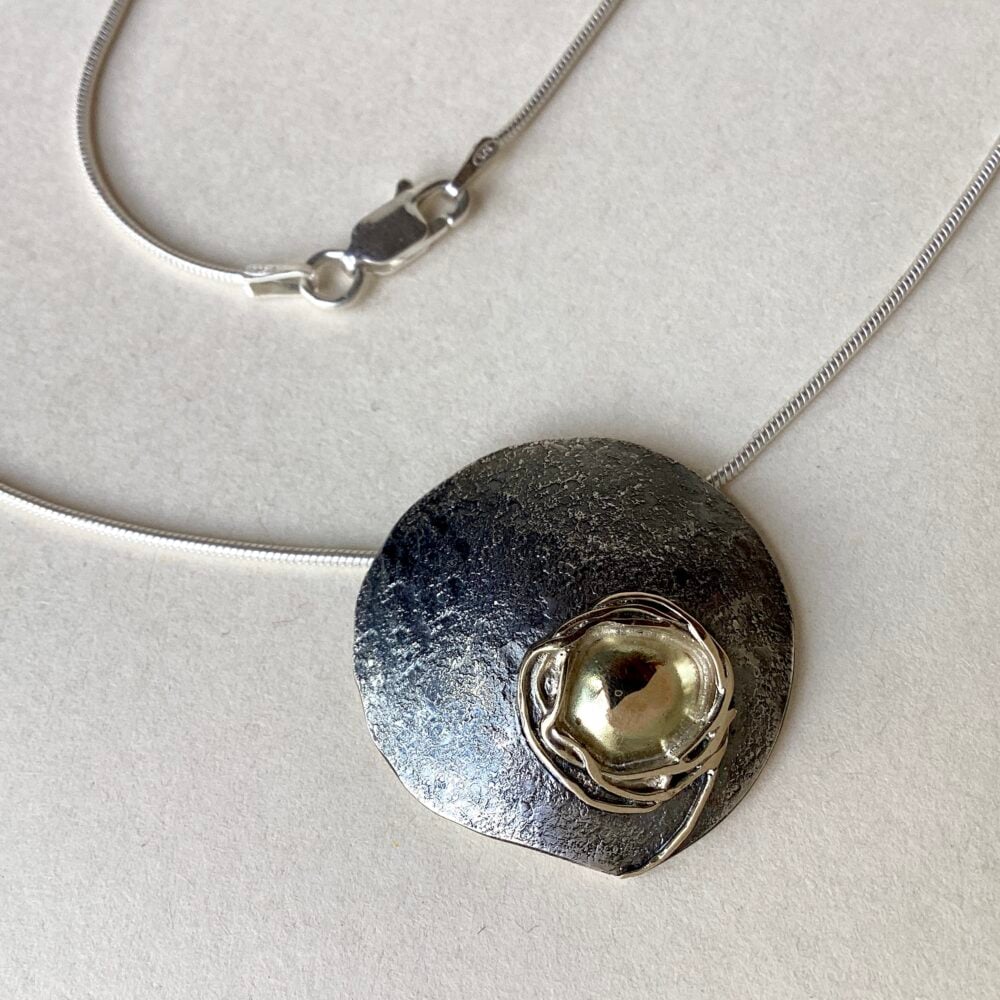 'Oxidised Silver Bird's Nest' Pendant