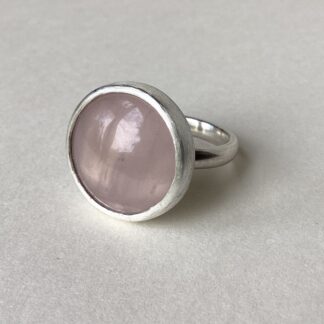 'Rose Quartz Silver Ring