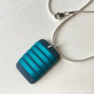 'Aqua Chunky Stripe Pendant’